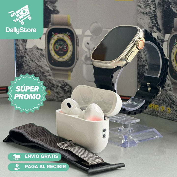 COMBO SMARTWATCH SERIE 9 BIG ULTRA 2 + AIRPODS PRO